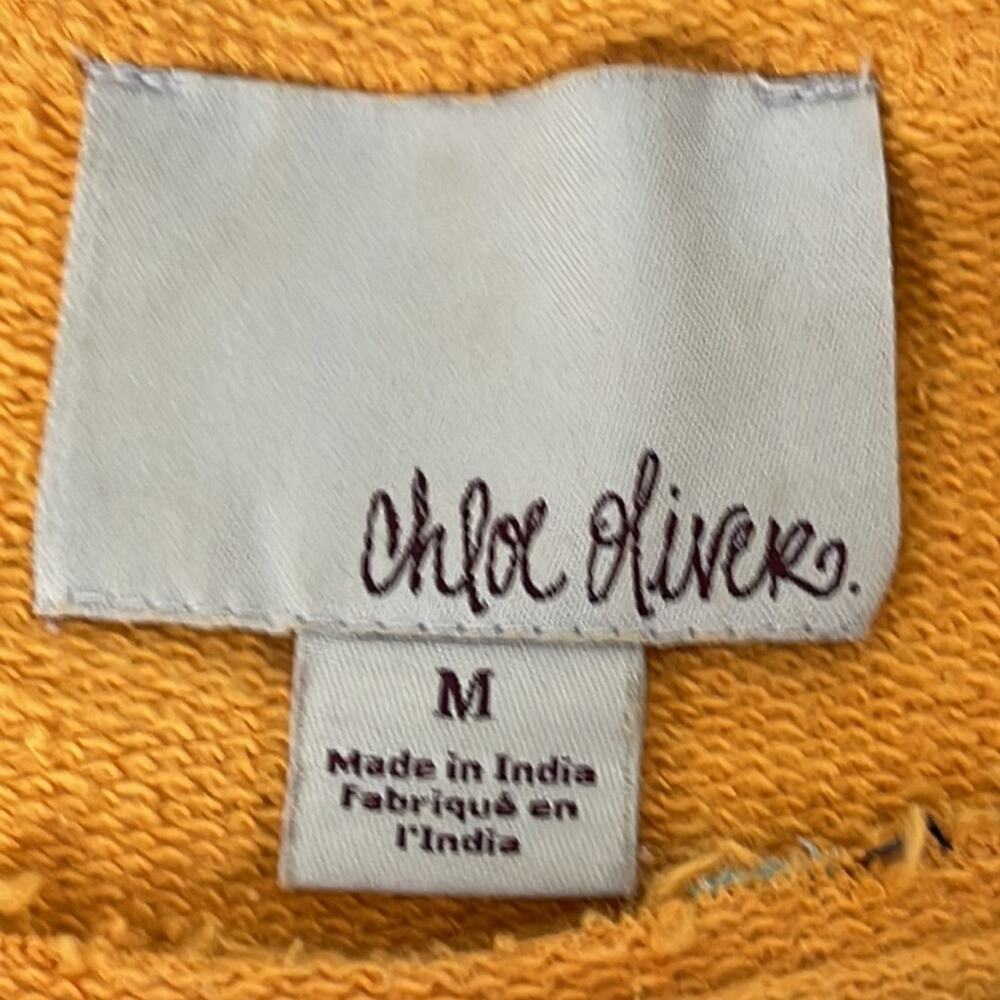 Anthropologie Chloe Oliver Valencia Top Embroidered Fringe Yellow Size Medium - Picture 7 of 9